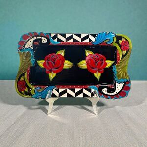 Certified International Joyce Shelton Classic Rose Rectangular Platter Discontin